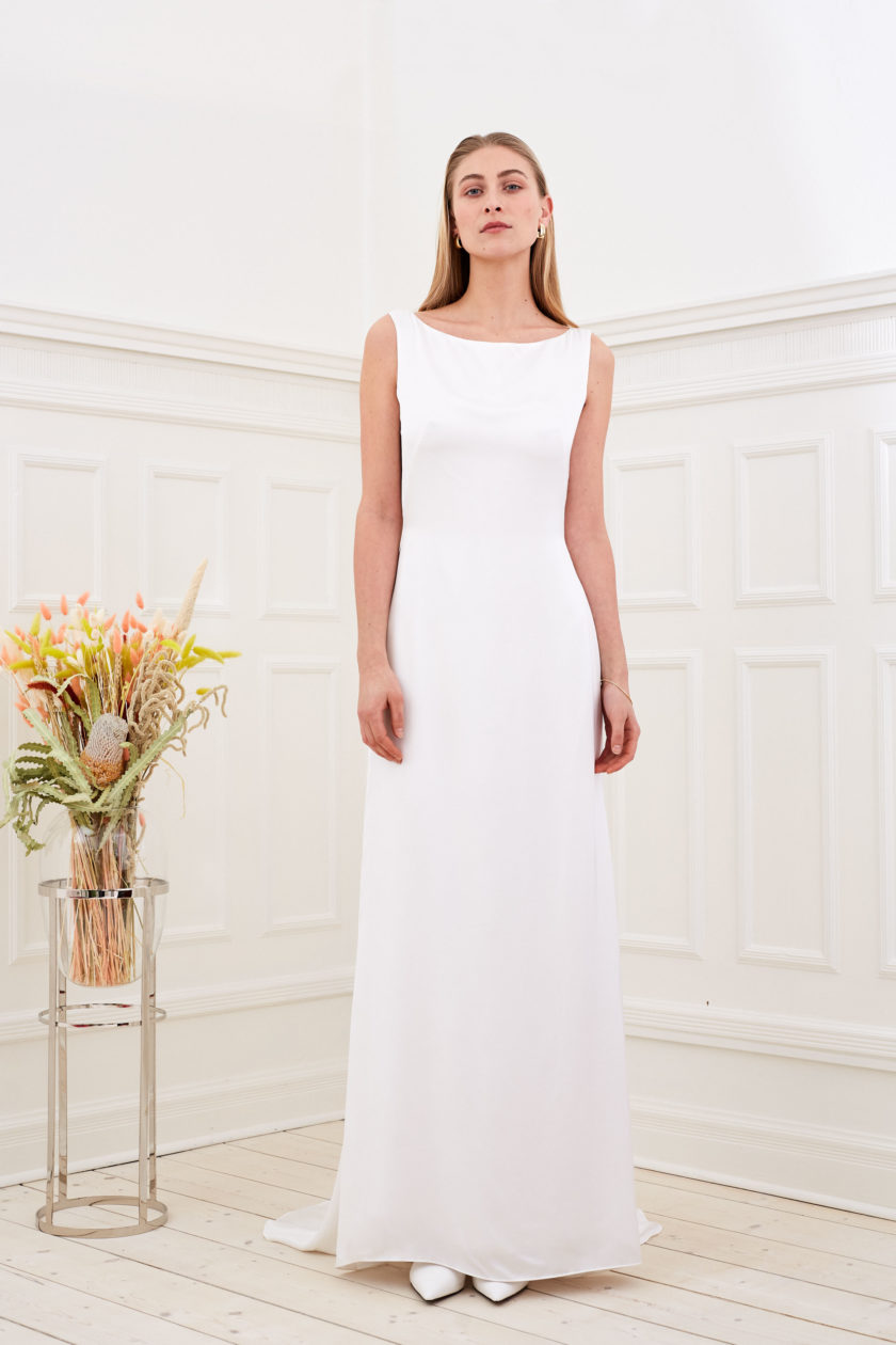 Amber - Minimalist wedding dress front