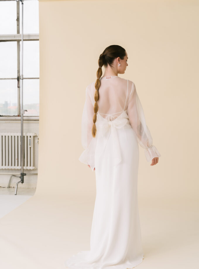 Margaux - Artemis minimalist silk bridal cover up