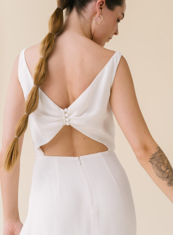 Lauren - Artemis minimalist silk brudekjole